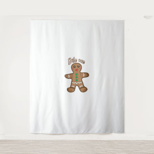 Tenture Bite Me Gingerbread Funny Cookie Christmas Thanksg