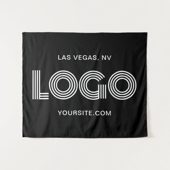 Tenture Black and White Modern Rectangular Logo (Devant (Horizontal))