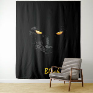Tenture Black Cat Magic personnalisable