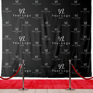Tenture Black Custom Business Logo Backdrop Trade Show