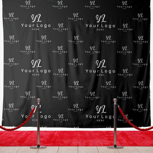 Tenture Black Custom Business Logo Backdrop Trade Show (Créateur téléchargé)