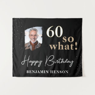 Tenture Black Funny 60 Alors quelle 60ème Anniversaire fon