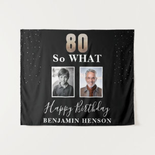 Tenture Black Funny 80 Alors quel 80e anniversaire 2 Photo