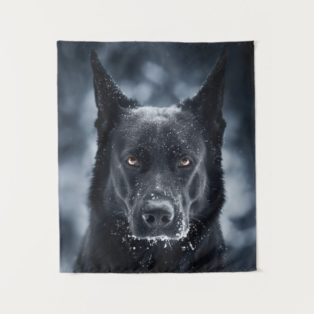 Tenture Black German Shepherd (Devant)