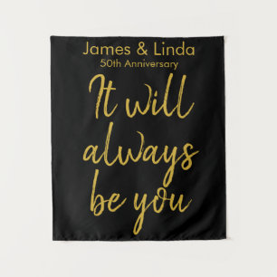 Tenture Black Gold Anniversaire de la fête Photo Booth fon