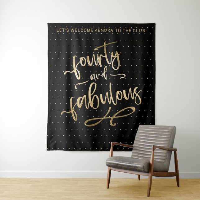 Tenture Black Gold Quarty Et Fabuleux Booth Photo Annivers (En situation)