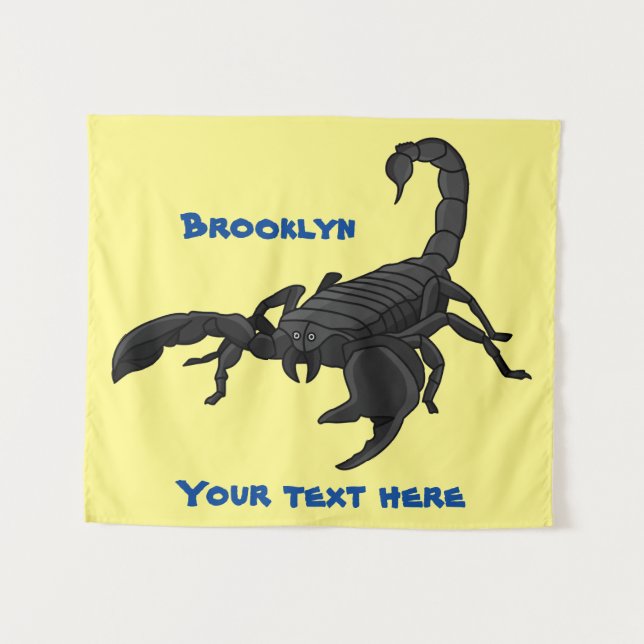 Tenture Black hungry scorpion (Devant (Horizontal))