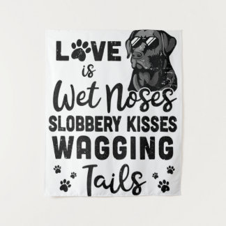 Tenture Black Labrador Retriever Love My Dog Citations