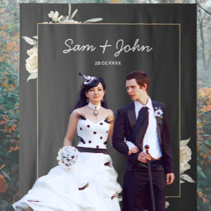 Tenture Black Moody Automne Mariage Photo Booth Arrière-pl