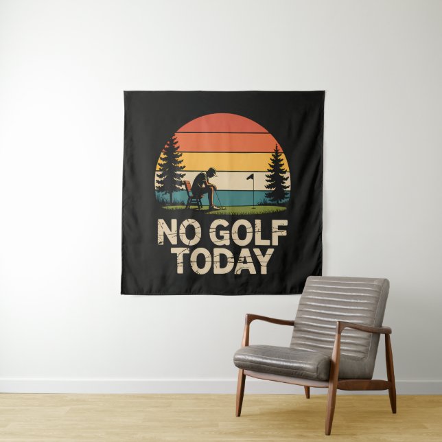 Tenture Blague de golf d'aujourd'hui drôle triste (En situation)