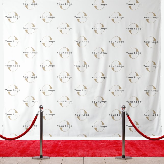 Tenture Blancs de logo d'entreprise personnalisés (Créateur téléchargé)