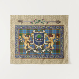 Tenture Blason et tartan du clan Anderson avec lions Tapis
