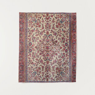 Tenture Bleu bleu clair rose perse