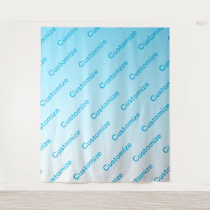 Tenture Bleu ciel (couleur changeable!) ombre et motif de