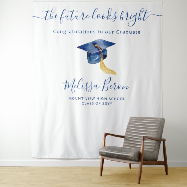 Tenture Bleu élégant Fond photo pour le stand Photo (En situation)