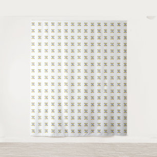 Tenture Bleu Jaune Illustration Formes fantaisistes