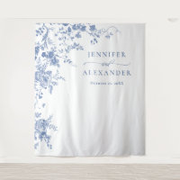 Bleu Victorien Jardin Français Cadre de Mariage