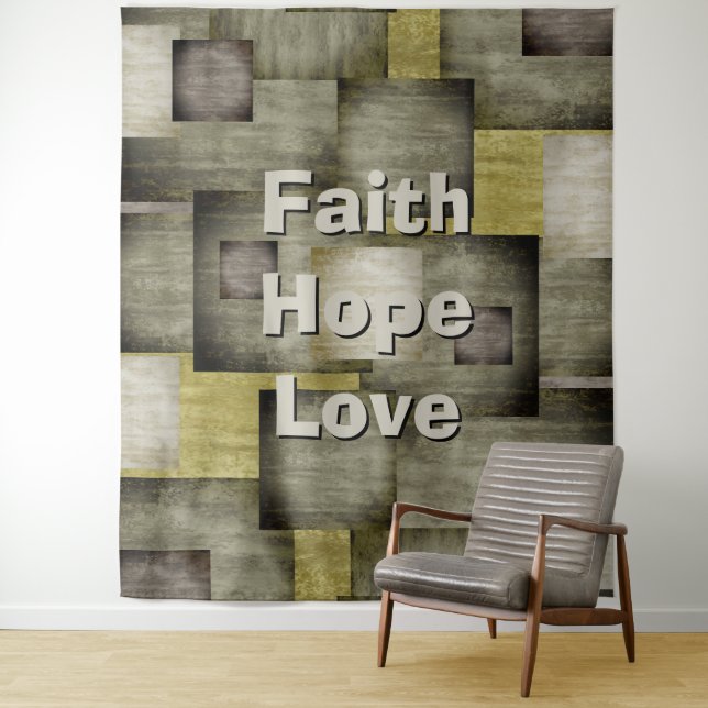 Tenture Blocs couleur automne (En situation)