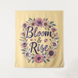Tenture Bloom & Augmenter la typographie florale Tapisseri