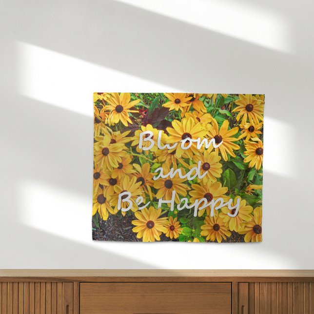 Tenture Bloom Et Soyez Heureux (Créateur téléchargé)
