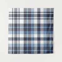 Blue and White modern tartan plaid Scottish seamle