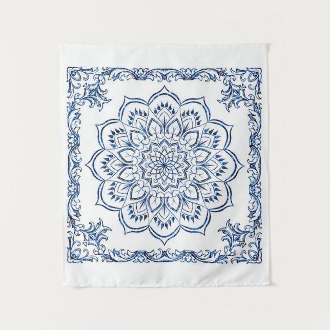 Tenture | Blue Mandela | Décorations (Devant)