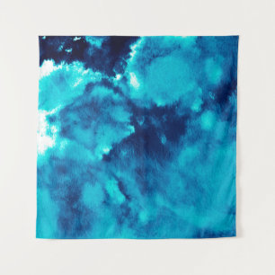 Tenture Blue Phantom Fashion Motif Dirty Plash Watercol