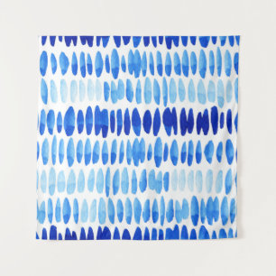 Tenture Blue Raindrops : Aquarelle sans couleur Abstrait