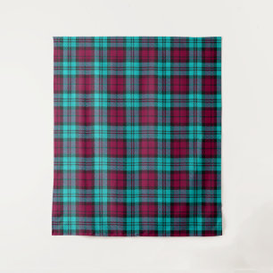 Tenture Blue Red Campbell Tartan Blackwatch Plaid