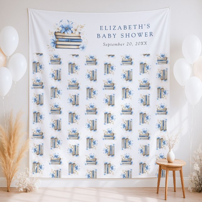 Tenture Blue Storybook Baby Shower Backdrop (Créateur téléchargé)