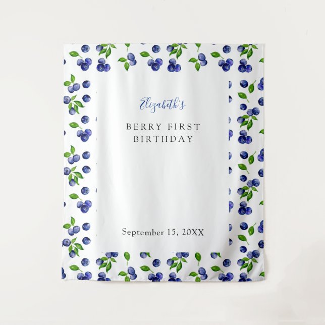 Tenture Blueberry Berry Premier anniversaire Arrière - pla (Devant)