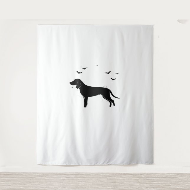 Tenture Bluetick Chien - Halloween Lune Silhouette Classic (Devant)