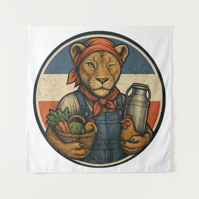 Tenture Boerenprotest – Boerin met Trots en Kracht (Devant)