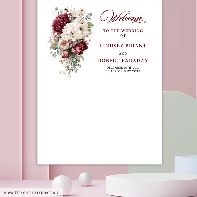 Tenture Boho artistique Bourgogne blanc Mariage photo Prop (Artistic Boho Burgundy White Wedding Photo Prop)