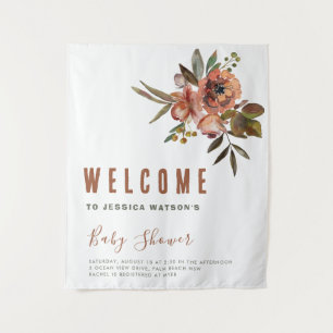 Tenture Boho Baby shower verdure rustique Adorable