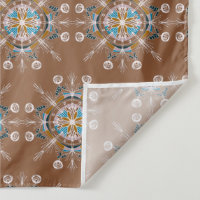 Boho Blue main Brown dessinée Mandala Art Tapestry