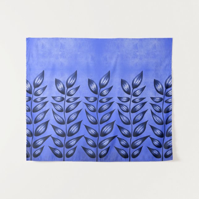 Tenture Boho Blue Plante Lover (Devant (Horizontal))