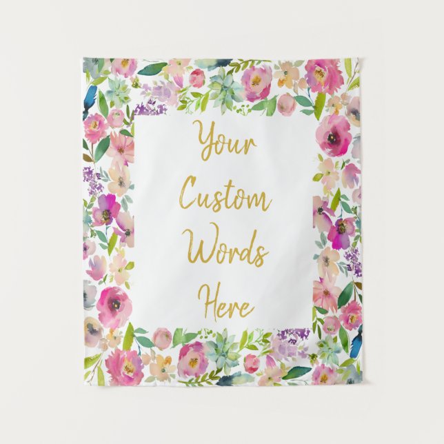 Tenture Boho Custom Birthday Party Mariage Photo Booth (Devant)