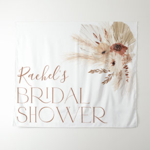 Tenture Boho Floral Bridal Shower Backdrop Tapestry