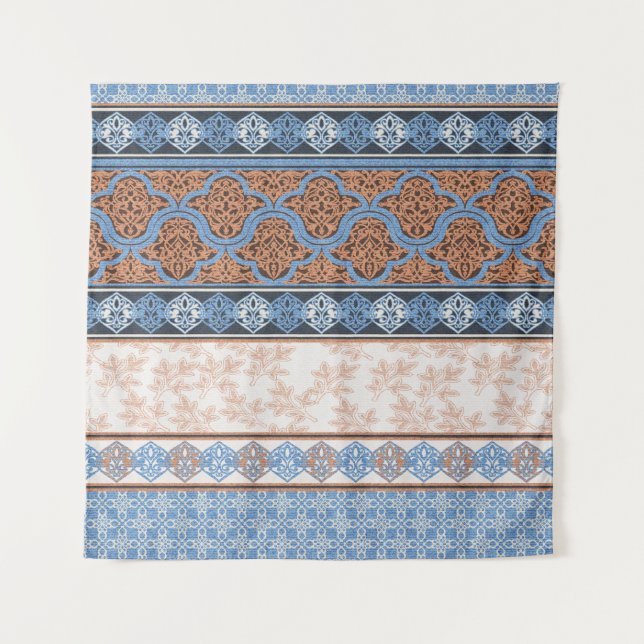 Tenture Boho Floral Stripes : Ethnic Seamless Collection (Devant)