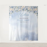Boho hiver bleu ivoire fleuri eucalyptus Mariage
