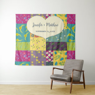 Tenture Boho Maximalist Mariage Quilt Patchwork