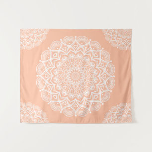 Tenture Boho Peach Mandala