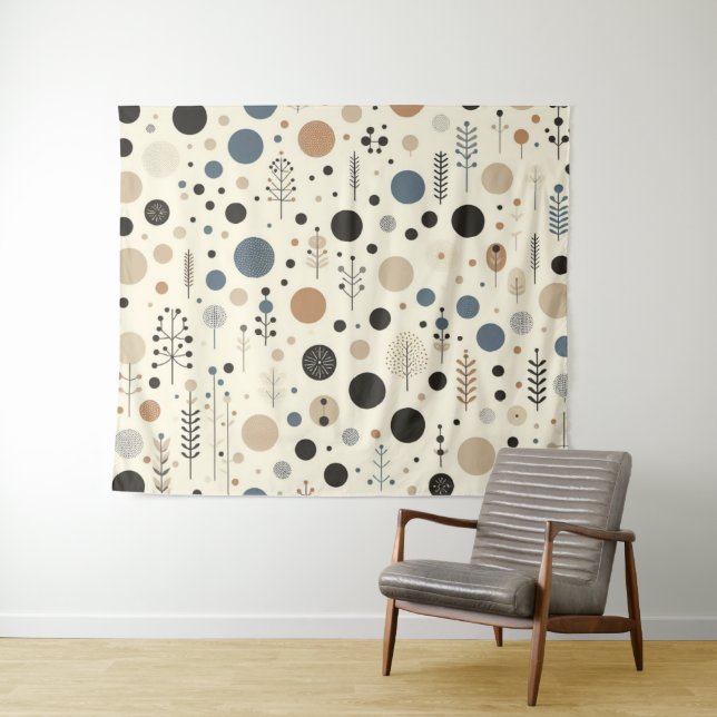Tenture Bois Abstrait (En situation (horizontale))