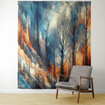 Bois d'automne 2 - Aquarelle