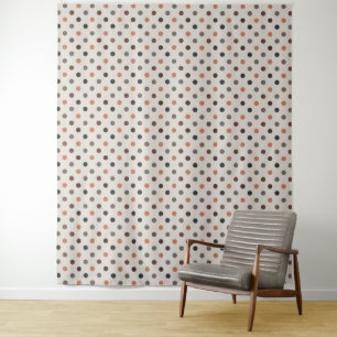 Tenture Bois Tons Terre Légère Motif à Points de Polka For