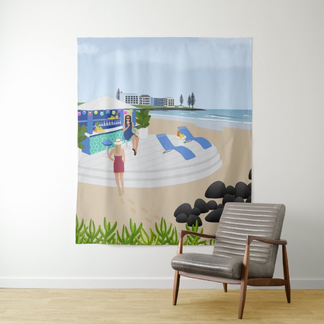 Tenture Boissons au Beach Bar (En situation)