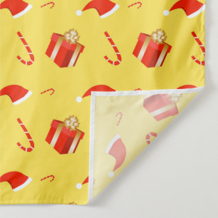 Tenture Boîte cadeau de Noël sucre de canne chapeau de Noë
