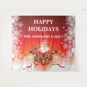 Tenture Boîte cadeau d'hiver surprise Flambeaux de neige r