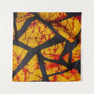 Tenture Bold Geometric African Wax Print Fabric - Gold, Re